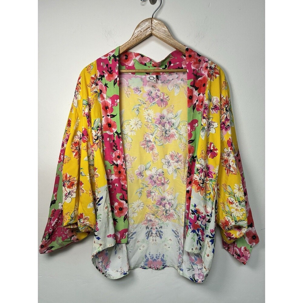 Anthropology Akemi + Kin Floral Kimono Cardigan One Size Boho Layering
